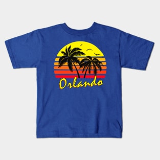 Orlando Tropical Sunset Kids T-Shirt